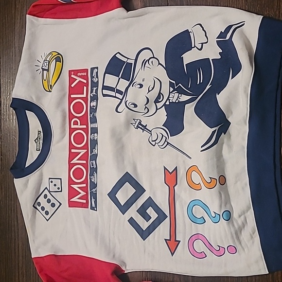 Monopoly Board Game Retro Style Novelty Crewneck Sweatshirt Mens XL Nostalgia - Picture 3 of 12